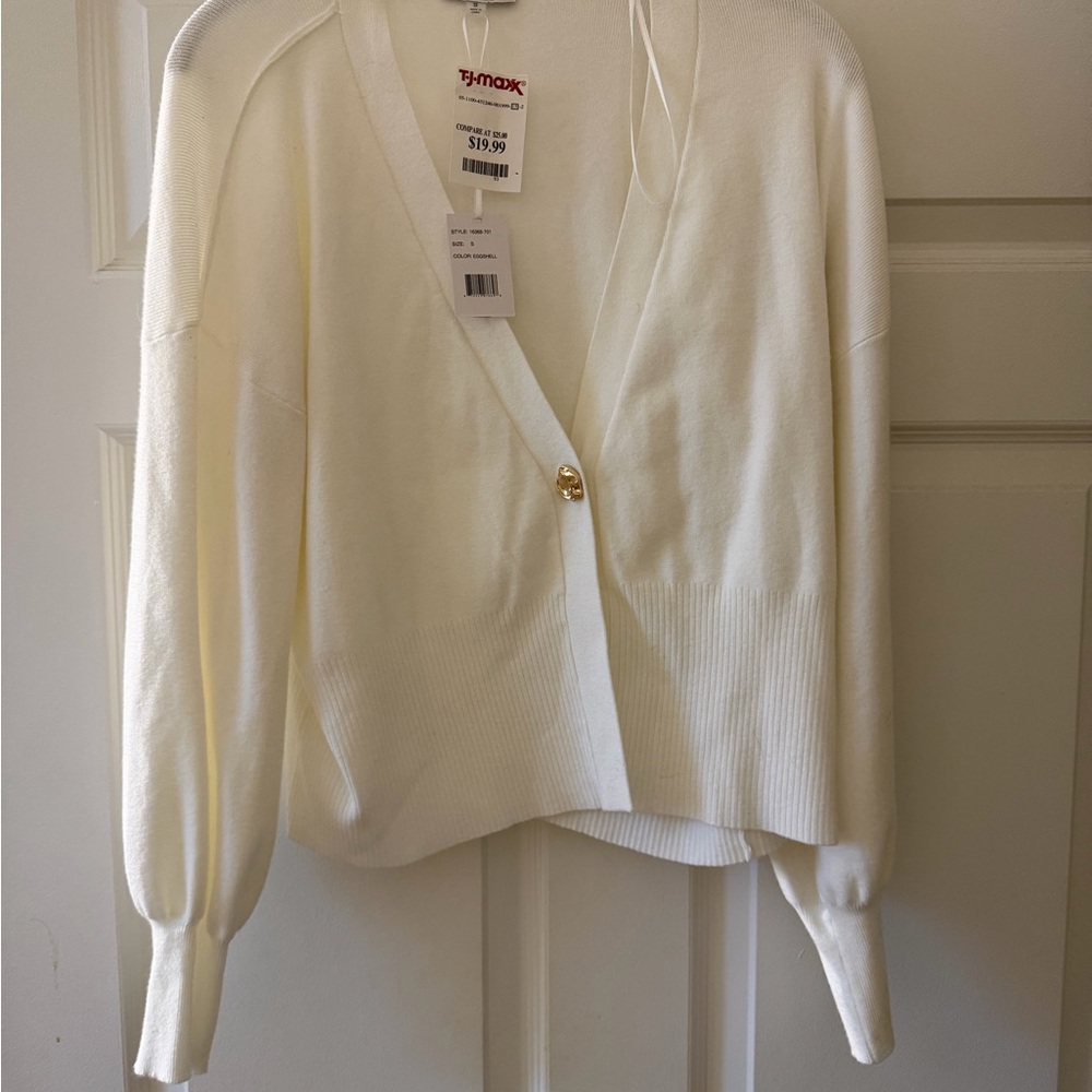 T.J.Maxx Cream Cardigan Sweater